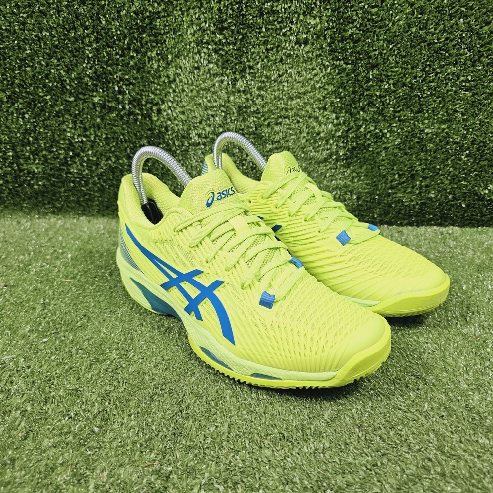 ASICS Solution Speed FF 2 Clay Hazard Green Athletic Tennis Sneakers Womens 7.5